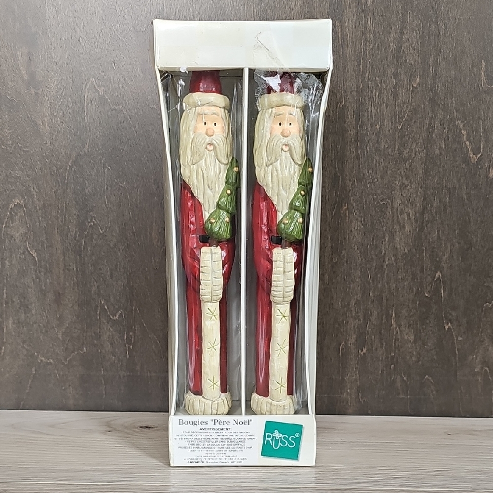 Russ The Christmas Sampler Holiday‎ Santa Tapers, Set Of 2 Candles